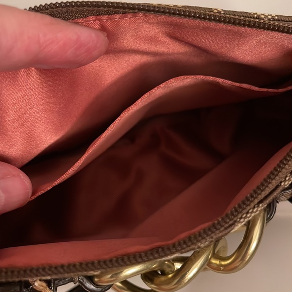 Coach Signature small bag 20”W x 14”H—lightly used, no stains, no wear marks - Picture 4 of 5